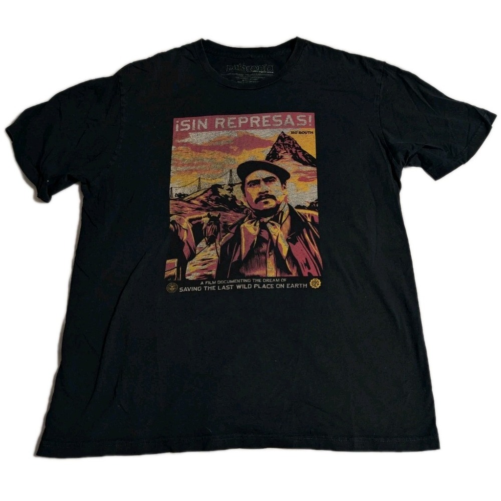 Patagonia Isin Represas Graphic T-Shirt Saving the Last Wild Place Size L‎